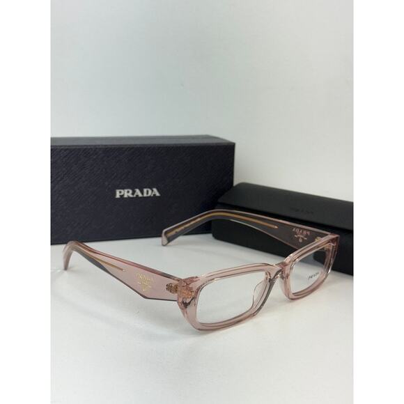 NEW Prada PR B05V Eyeglasses Frames in Transparent Pink